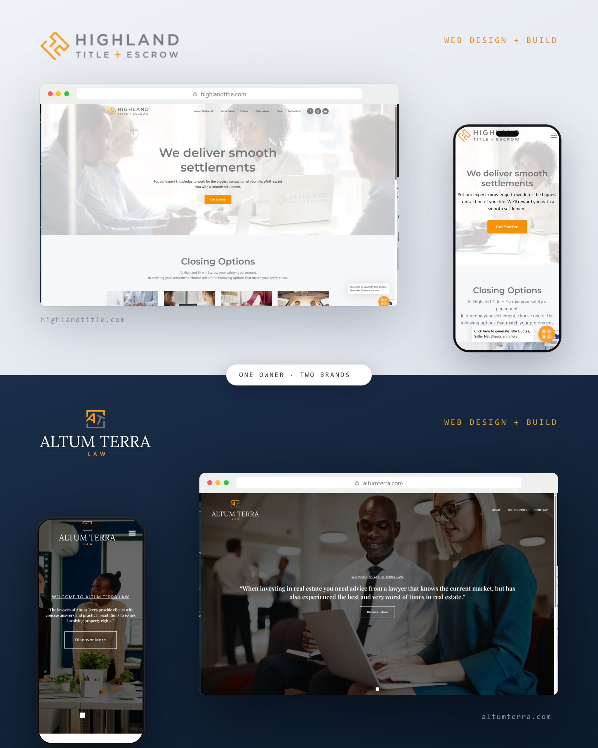 Highland Title + Escrow and Altum Terra brands